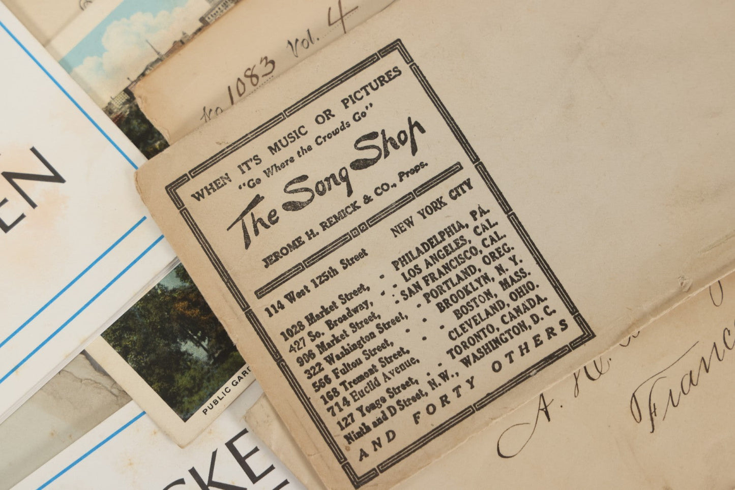 Lot 251 - Grouping Of Antique And Vintage Ephemera, Including 1894 Intoxication Arrest Warrant, Antique Postmarked Envelopes, And Two "My Ticket To Heaven" 1995 Booklets