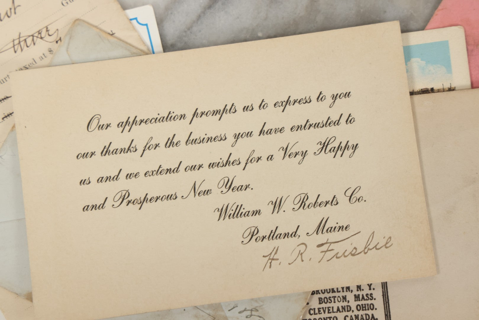 Lot 251 - Grouping Of Antique And Vintage Ephemera, Including 1894 Intoxication Arrest Warrant, Antique Postmarked Envelopes, And Two "My Ticket To Heaven" 1995 Booklets