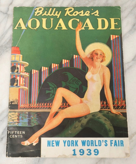 Lot 268 - Billy Rose's Aquacade Vintage Magazine, New York World's Fair 1939 Issue, Original Price 15¢
