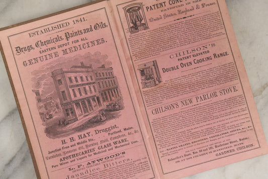Lot 278 - "A Business Directory Of The Subscribers To The New Map Of Maine" Antique Reference Book Published By J. Chace Jr. & Co., Portland, Circa Mid To Late 19th Century