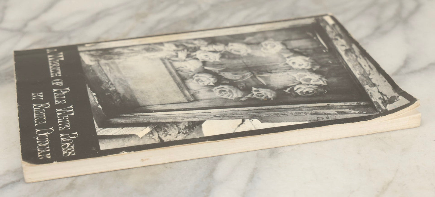 Lot 280 - "A Wreath Of Pale White Roses" Vintage Inscribed Paperback Novel By Erika Duncan, Published By Magic Circle Press, Weston, Ct, 1977, With Author's Signed Gift Inscription And Accompanying Postcard Invitation To Joint Book Release With Anaïs Nin