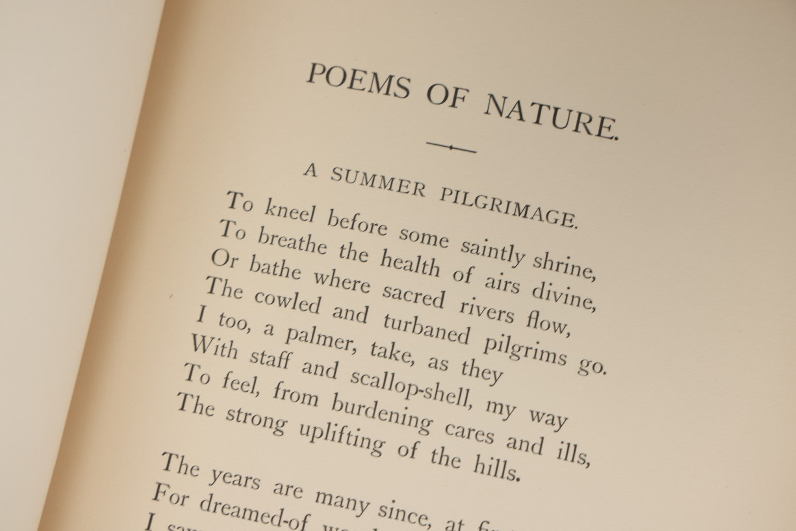 Lot 288 - "Poems Of Nature" Antique Large Format Illustrated Book By John Greenleaf Whittier, Illustrated By Elbridge Kingsley, Published By Houghton, Mifflin And Company, Boston, 1886, With Pine Cone And Pine Leaf Designs On Covers And Gilt Foredge