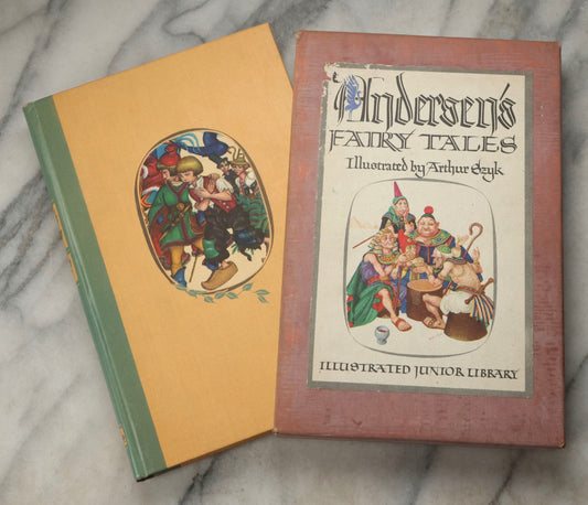 Lot 318 - "Andersen's Fairy Tales" Vintage Illustrated Junior Library Edition, Translated By E. V. Lucas And Mrs. H. B. Paull, Illustrated By Arthur Szyk, Published By Grosset & Dunlap, Inc., New York, 1945, In Original Slipcase