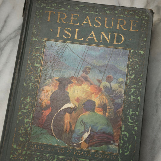 Lot 329 - "Treasure Island" Antique Illustrated Adventure Book By Robert Louis Stevenson, With Introduction And Notes By Gilbert Sykes Blakely, Illustrated By Frank Godwin, Published By The John C. Winston Co., Philadelphia, 1924