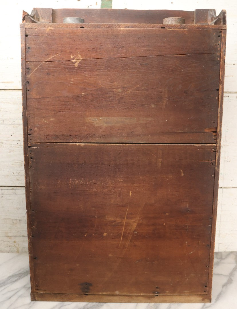 Lot 004 - Antique Column And Splat Shelf Clock By Riley Whiting, Winchester, Connecticut, With 30-Hour Wooden Works And Reverse Painted Door With “The Orphan's Prayer” Scene, Child Praying At Monument, Includes Weights, Pendulum, And Key