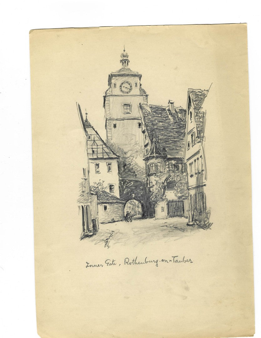 Lot 005 - Extensive Archive Of Original Sketches, Studies, And Notes Attributed To Norman Mills Price (1877–1951), Including Preparatory Work For “The Sea Rogue's Moon," With Envelope From Liberty Magazine Addressed To 527 Riverside Dr., New York City