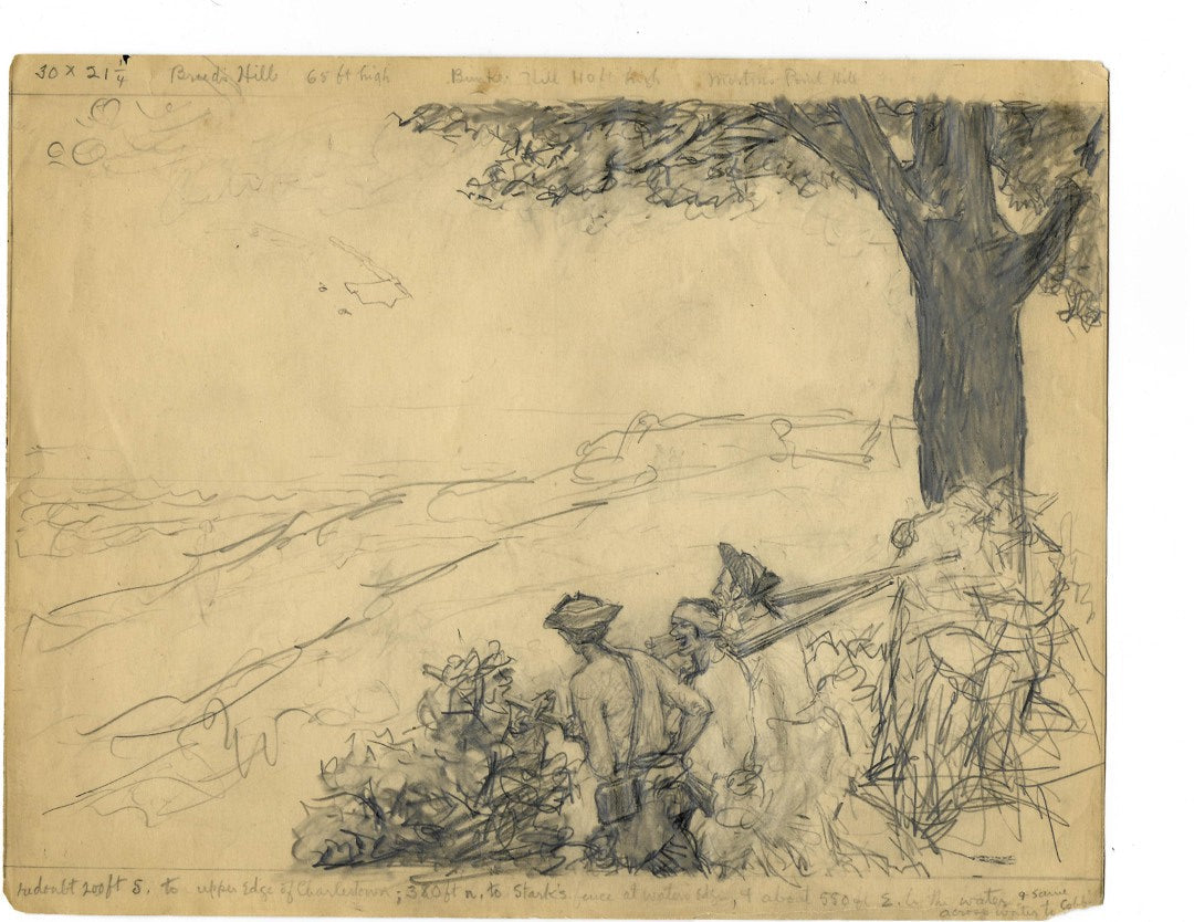 Lot 005 - Extensive Archive Of Original Sketches, Studies, And Notes Attributed To Norman Mills Price (1877–1951), Including Preparatory Work For “The Sea Rogue's Moon," With Envelope From Liberty Magazine Addressed To 527 Riverside Dr., New York City