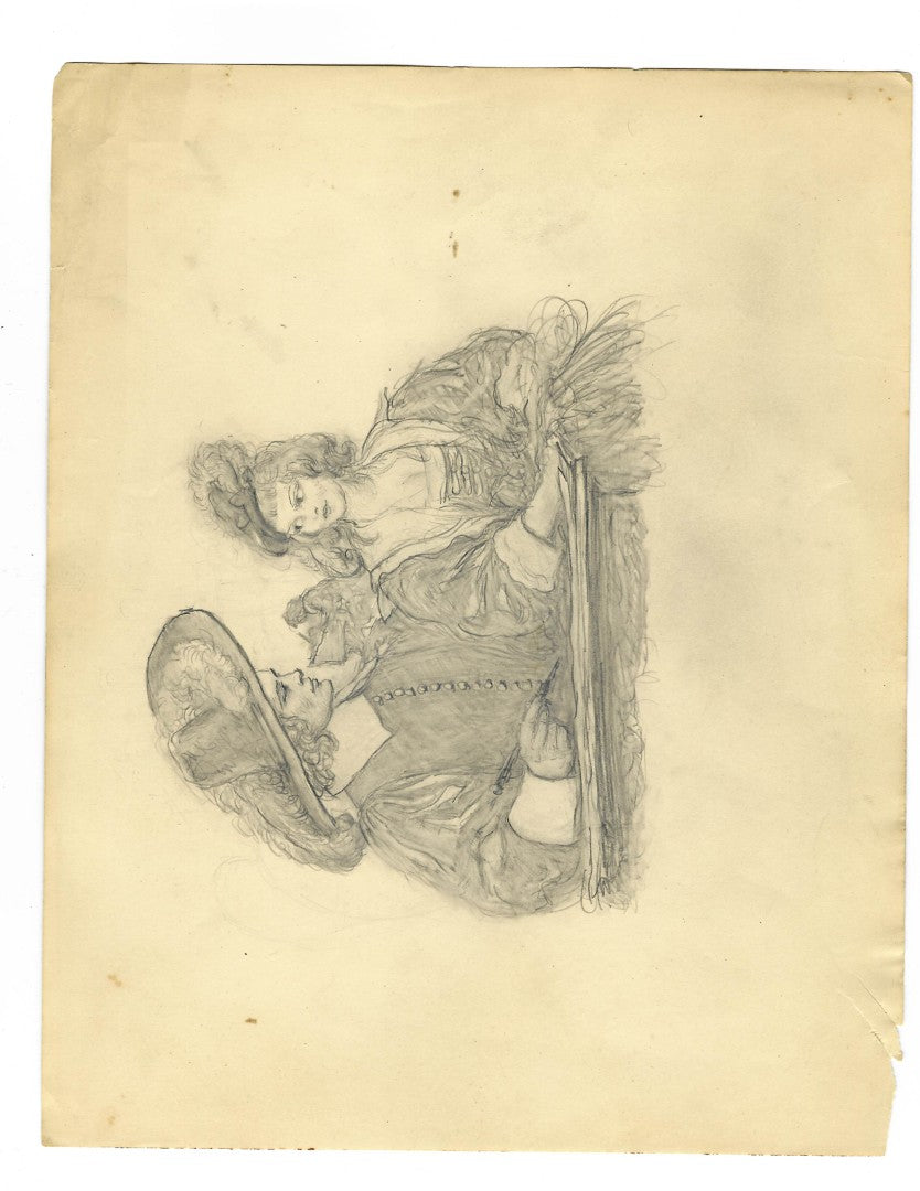 Lot 005 - Extensive Archive Of Original Sketches, Studies, And Notes Attributed To Norman Mills Price (1877–1951), Including Preparatory Work For “The Sea Rogue's Moon," With Envelope From Liberty Magazine Addressed To 527 Riverside Dr., New York City