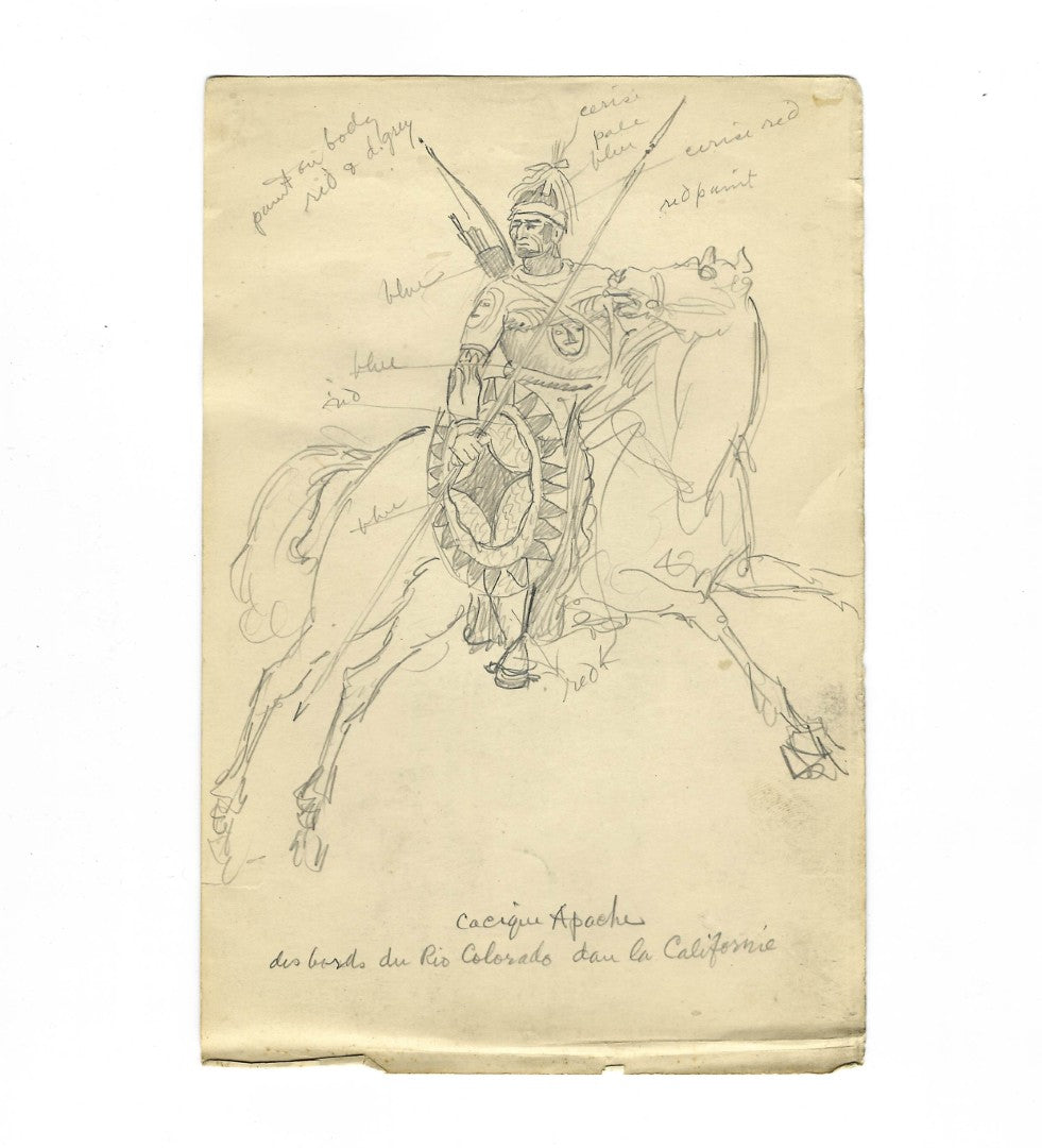 Lot 005 - Extensive Archive Of Original Sketches, Studies, And Notes Attributed To Norman Mills Price (1877–1951), Including Preparatory Work For “The Sea Rogue's Moon," With Envelope From Liberty Magazine Addressed To 527 Riverside Dr., New York City