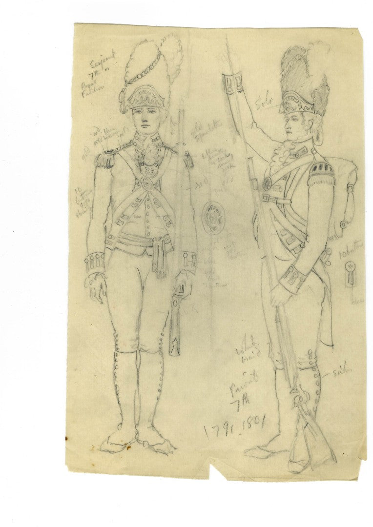 Lot 005 - Extensive Archive Of Original Sketches, Studies, And Notes Attributed To Norman Mills Price (1877–1951), Including Preparatory Work For “The Sea Rogue's Moon," With Envelope From Liberty Magazine Addressed To 527 Riverside Dr., New York City