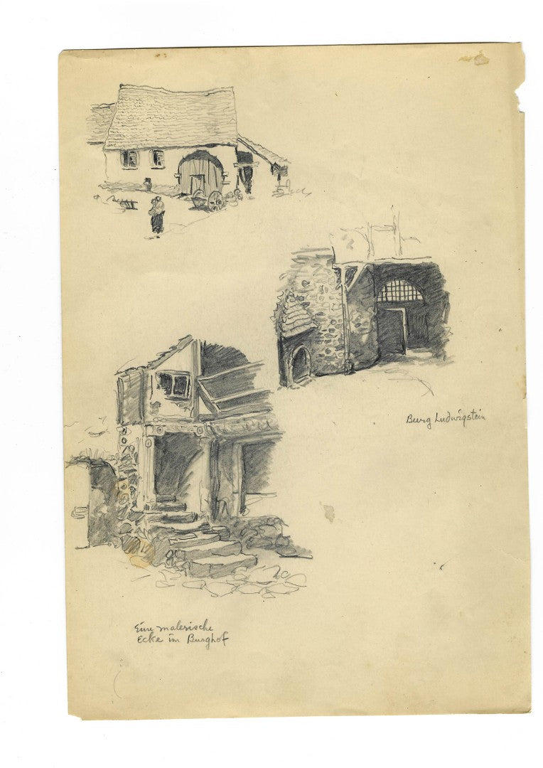 Lot 005 - Extensive Archive Of Original Sketches, Studies, And Notes Attributed To Norman Mills Price (1877–1951), Including Preparatory Work For “The Sea Rogue's Moon," With Envelope From Liberty Magazine Addressed To 527 Riverside Dr., New York City