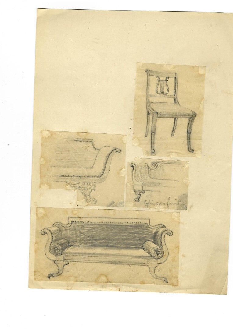 Lot 005 - Extensive Archive Of Original Sketches, Studies, And Notes Attributed To Norman Mills Price (1877–1951), Including Preparatory Work For “The Sea Rogue's Moon," With Envelope From Liberty Magazine Addressed To 527 Riverside Dr., New York City