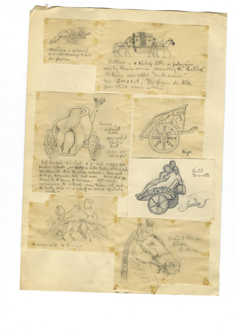 Lot 005 - Extensive Archive Of Original Sketches, Studies, And Notes Attributed To Norman Mills Price (1877–1951), Including Preparatory Work For “The Sea Rogue's Moon," With Envelope From Liberty Magazine Addressed To 527 Riverside Dr., New York City