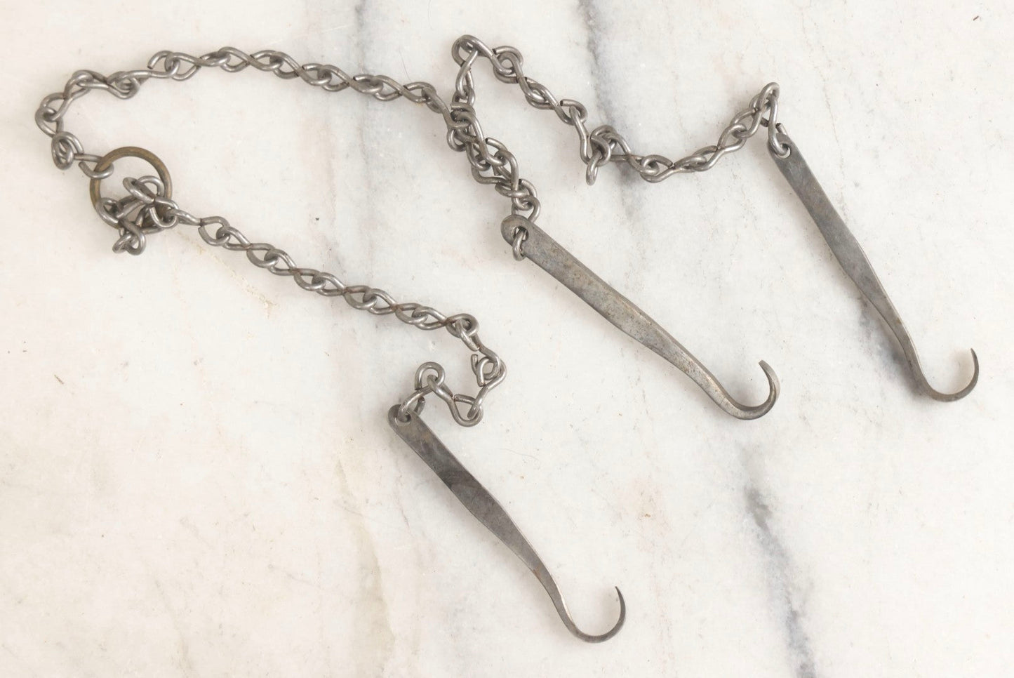 Lot 012 - Antique Surgical Implement Kit By George Tiemann & Co., New York, With 12 Implements Including Bone Handle Tools And Triple Chain Dissection Hook, In Original Box With Paper Label, Circa 1860s