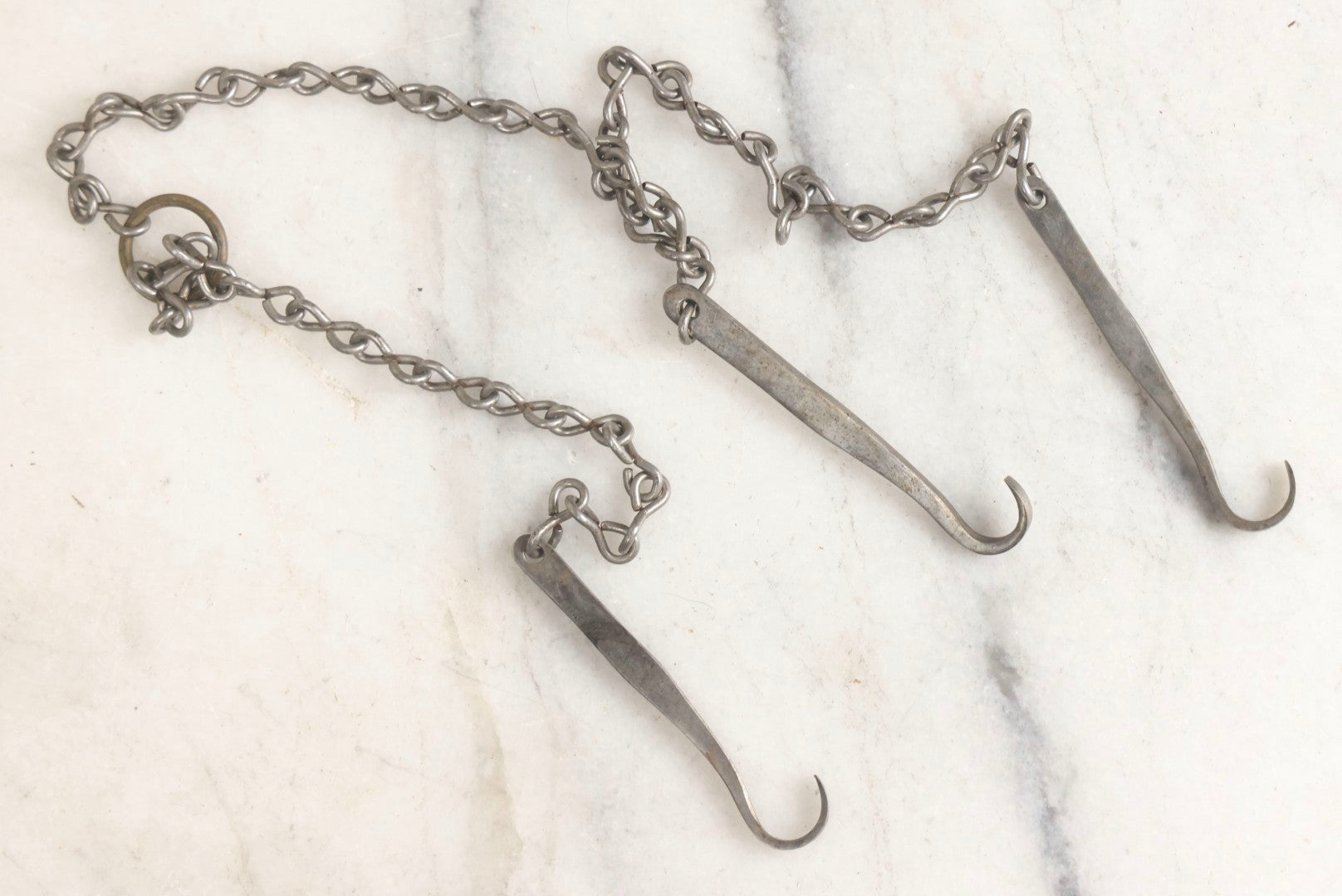 Lot 012 - Antique Surgical Implement Kit By George Tiemann & Co., New York, With 12 Implements Including Bone Handle Tools And Triple Chain Dissection Hook, In Original Box With Paper Label, Circa 1860s