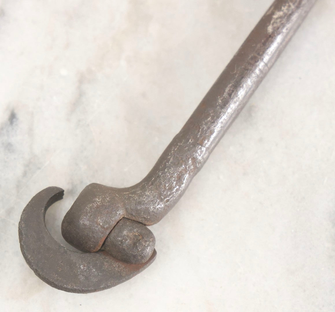 Lot 013 - Antique Cast Metal Tooth Puller With Bone Handle And Original Patina, Circa Early 19th Century, 5-1/2" L