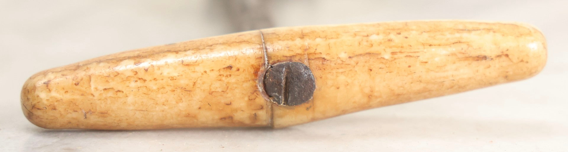 Lot 013 - Antique Cast Metal Tooth Puller With Bone Handle And Original Patina, Circa Early 19th Century, 5-1/2" L