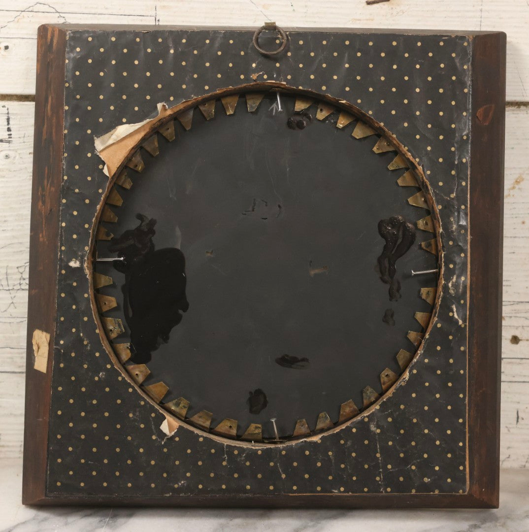 Lot 022 - Antique Wax Portrait Relief Of Gentleman Signed G. Grütter, Mounted On Reverse-Painted Glass Under Convex Dome, Continental, Circa 1830–1845, 10-3/8" x 10-1/2"