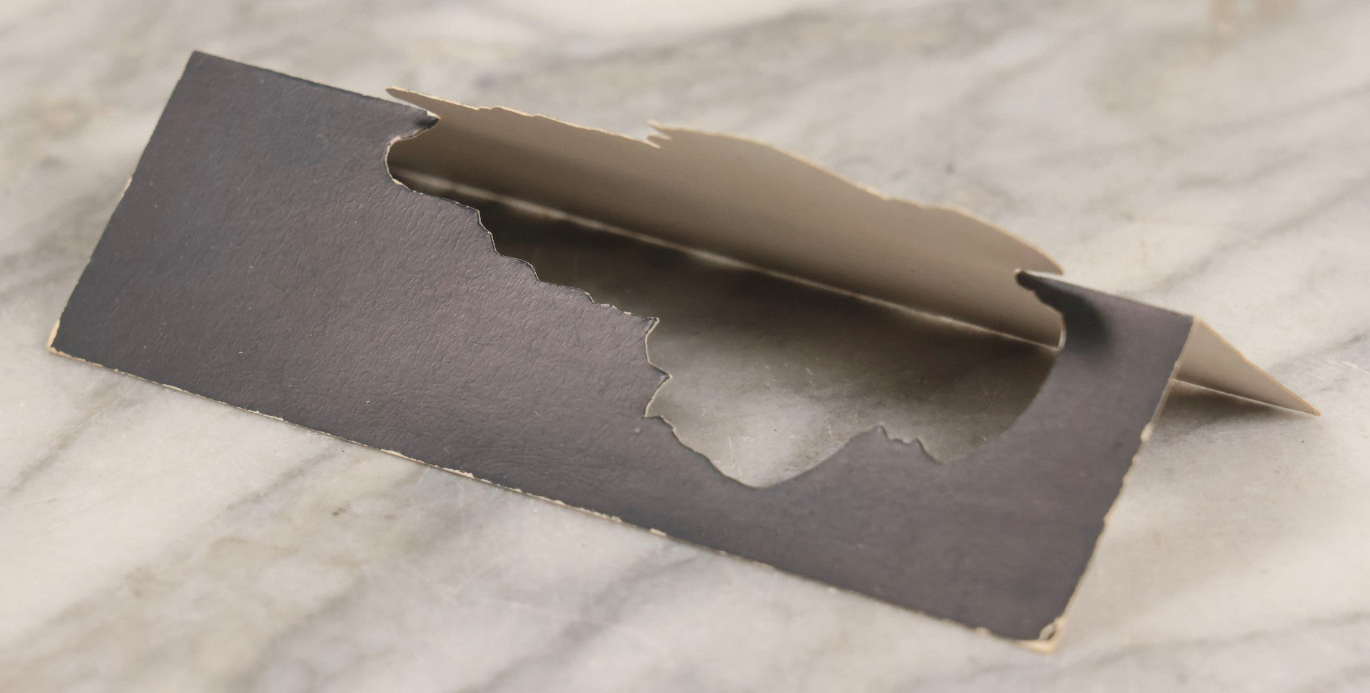 Lot 029 - Antique Die-Cut Stand-Up Halloween Card “On Halloween” Black Cat, Jack-O'-Lantern, Bats & Owl, Series H 50, Fold-Out Easel Card