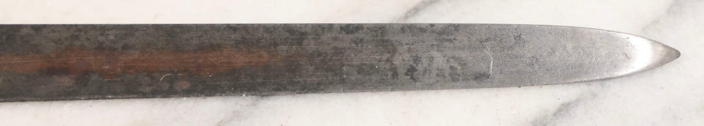 Lot 034 - Antique U.S. Socket Bayonet With "Us" Tang Stamp And Cylindrical Socket, Inconclusive Model/Authenticity, 19-1/2" L