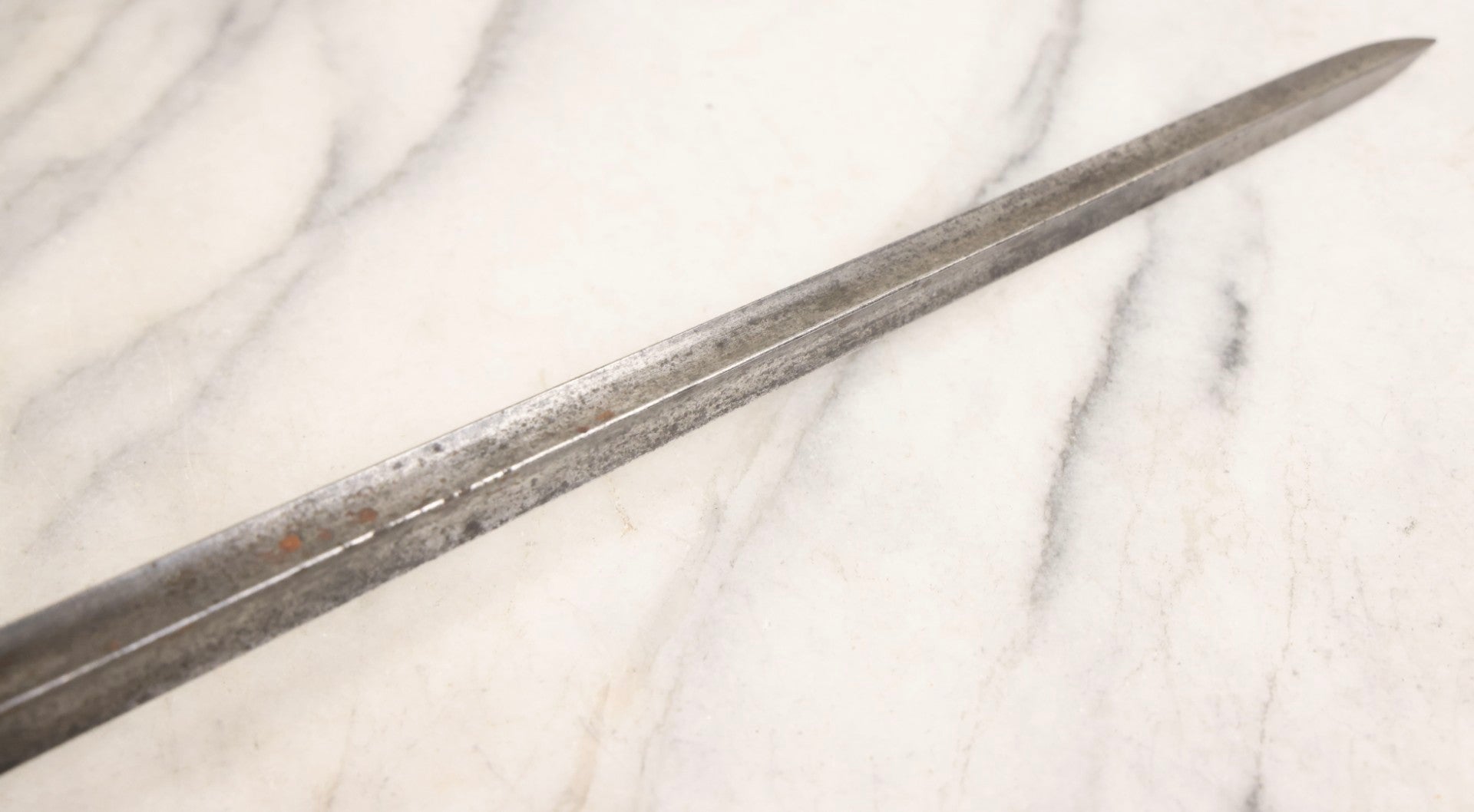 Lot 034 - Antique U.S. Socket Bayonet With "Us" Tang Stamp And Cylindrical Socket, Inconclusive Model/Authenticity, 19-1/2" L