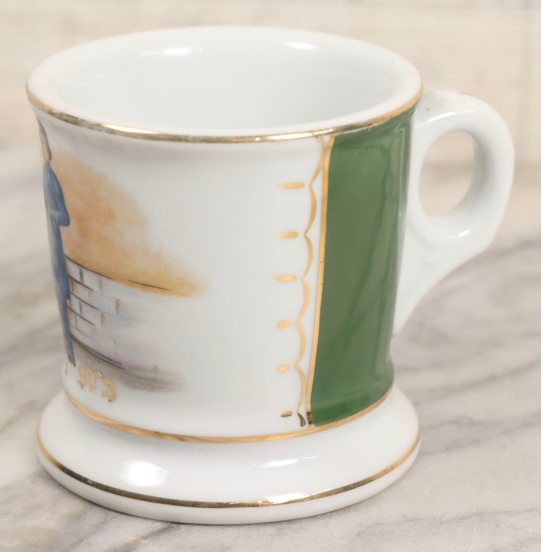 Lot 039 - Vintage "Charlie Of The Gay 90's" Occupational Shaving Mug With Policeman Motif, S125F Backstamp, 3-7/8" H