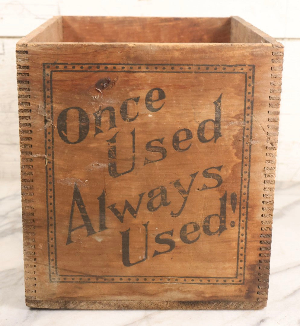 Lot 041 - Antique Minute Tapioca Wooden Crate By Whitman Grocery Co., Orange, Massachusetts, Trademark Registered 1894