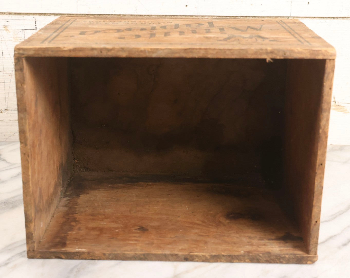 Lot 041 - Antique Minute Tapioca Wooden Crate By Whitman Grocery Co., Orange, Massachusetts, Trademark Registered 1894