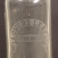Lot 043 - Antique Lovers Leap Co. Etched Glass Seltzer Bottle, Lynn, Massachusetts, 9-1/8" H
