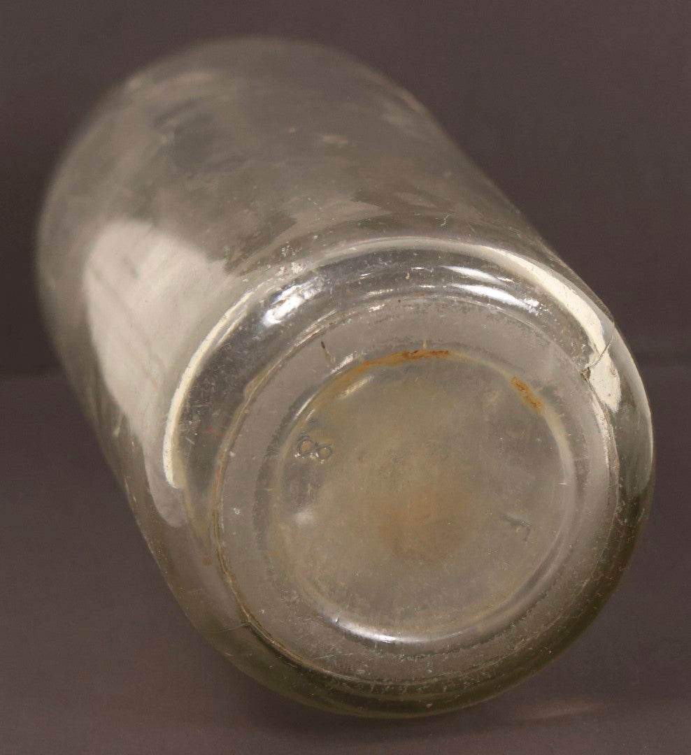 Lot 043 - Antique Lovers Leap Co. Etched Glass Seltzer Bottle, Lynn, Massachusetts, 9-1/8" H