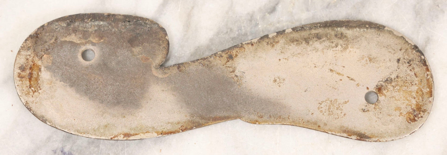 Lot 045 - Grouping Of Ten Vintage Cast Metal Air Register Badges With Scroll Design — Five “Cool Air” And Five “Warm Air”