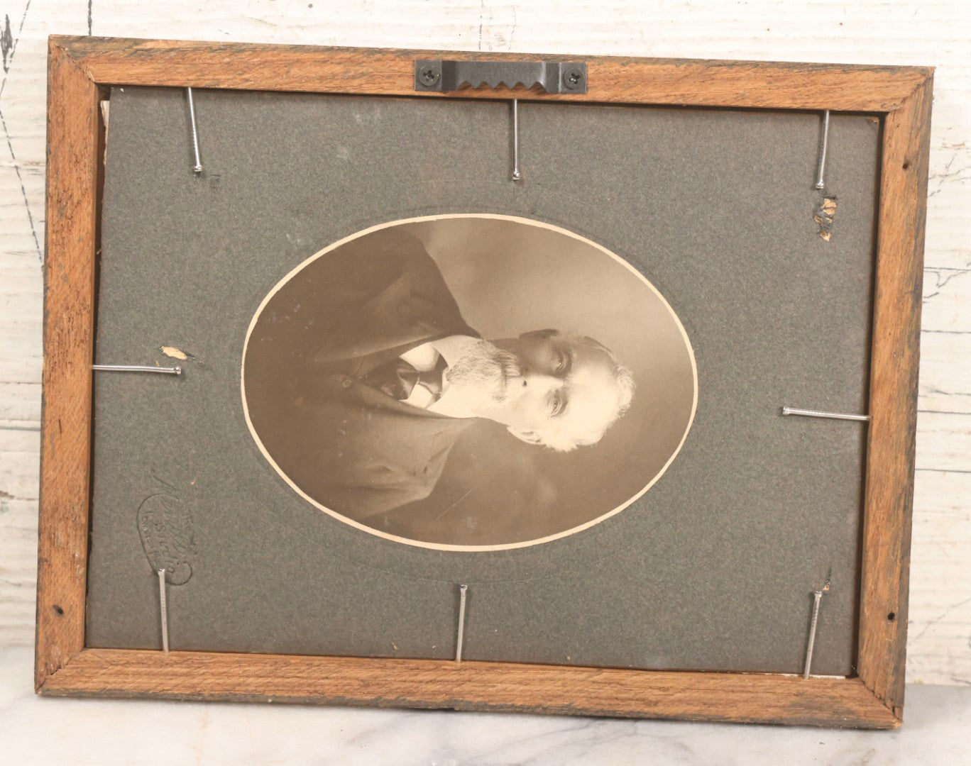 Lot 056 - Antique Chromolithograph Of Grace Darling After Thomas Brooks, Heroine Of The 1838 Forfarshire Rescue, In Simple Brown Frame, 8" x 6"