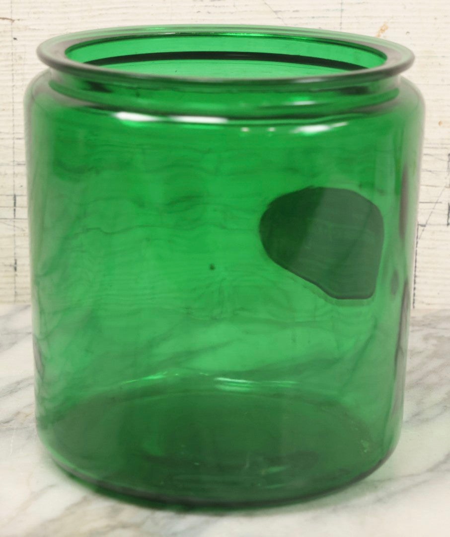 Lot 072 - Vintage Green Glass Jar With "Practical Electric Products Inc." Label, Model No. 650 Automatic Vaporizer-Humidifier, 7-1/2" H