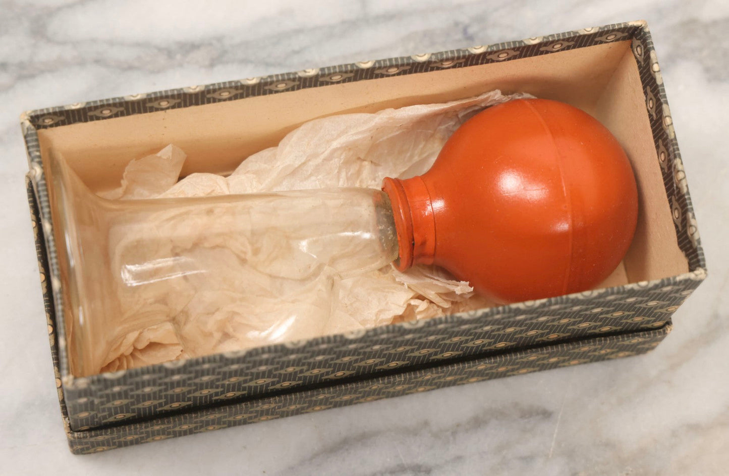 Lot 074 - Pair Of Antique Glass And Rubber Breast Pumps In Original Boxes — Barclay No. 20 By Whitall Tatum Co., New York, And Harva Trademark