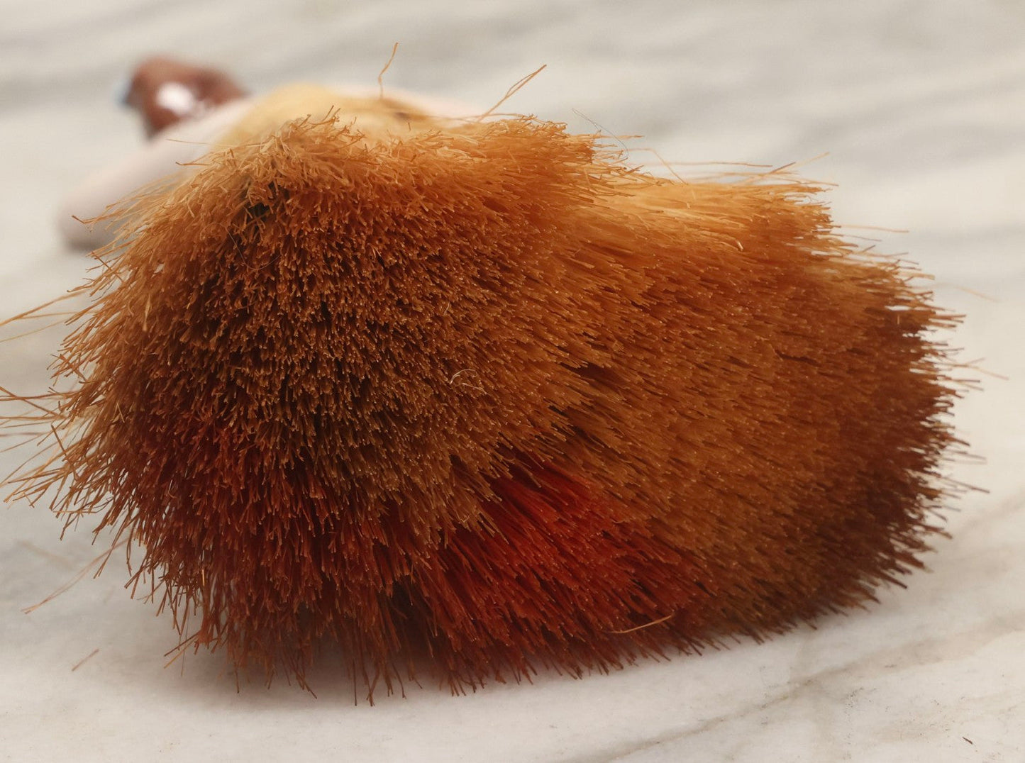 Lot 081 - Pair Of Vintage Porcelain Dresser Brushes With Straw Bristles, German Made, Featuring Woman In White Dress And Flapper Girl With Fur Boa
