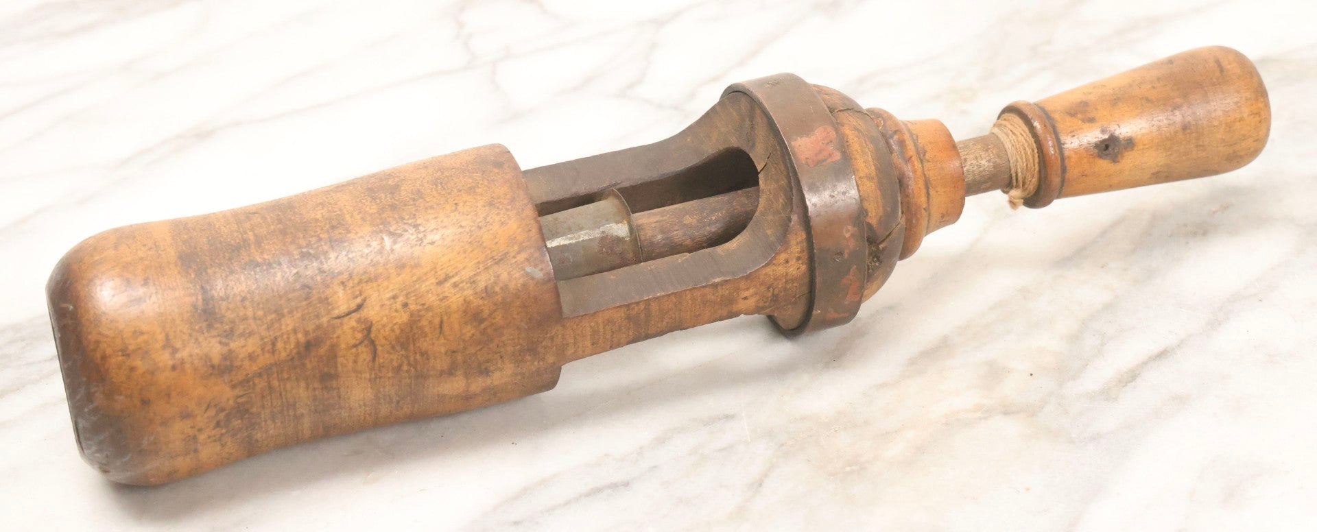 Lot 084 - Antique Wooden Cork Driver "John Sommer's Best Star" For Bottling, Patented August 25, 1895, Newark, New Jersey, 12" L