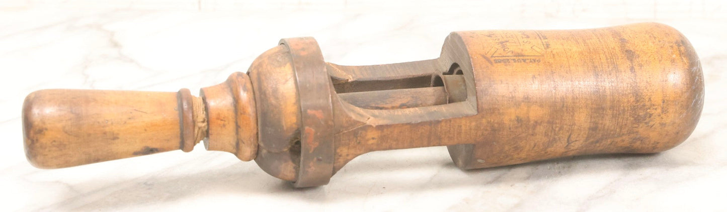 Lot 084 - Antique Wooden Cork Driver "John Sommer's Best Star" For Bottling, Patented August 25, 1895, Newark, New Jersey, 12" L