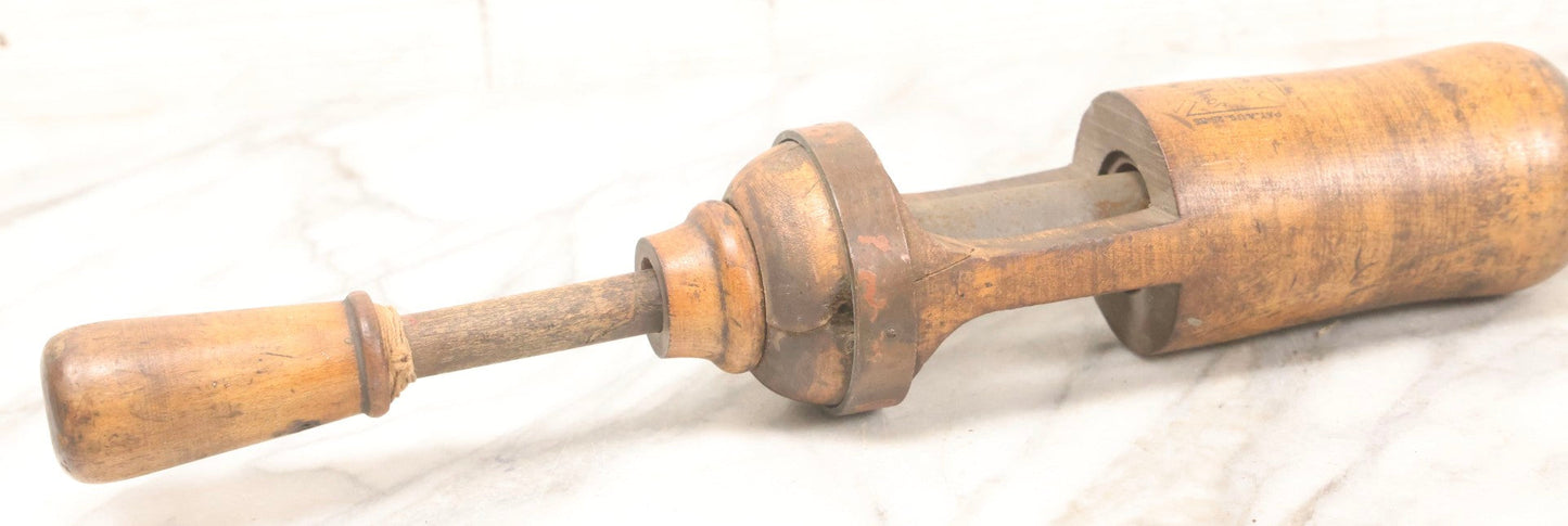 Lot 084 - Antique Wooden Cork Driver "John Sommer's Best Star" For Bottling, Patented August 25, 1895, Newark, New Jersey, 12" L
