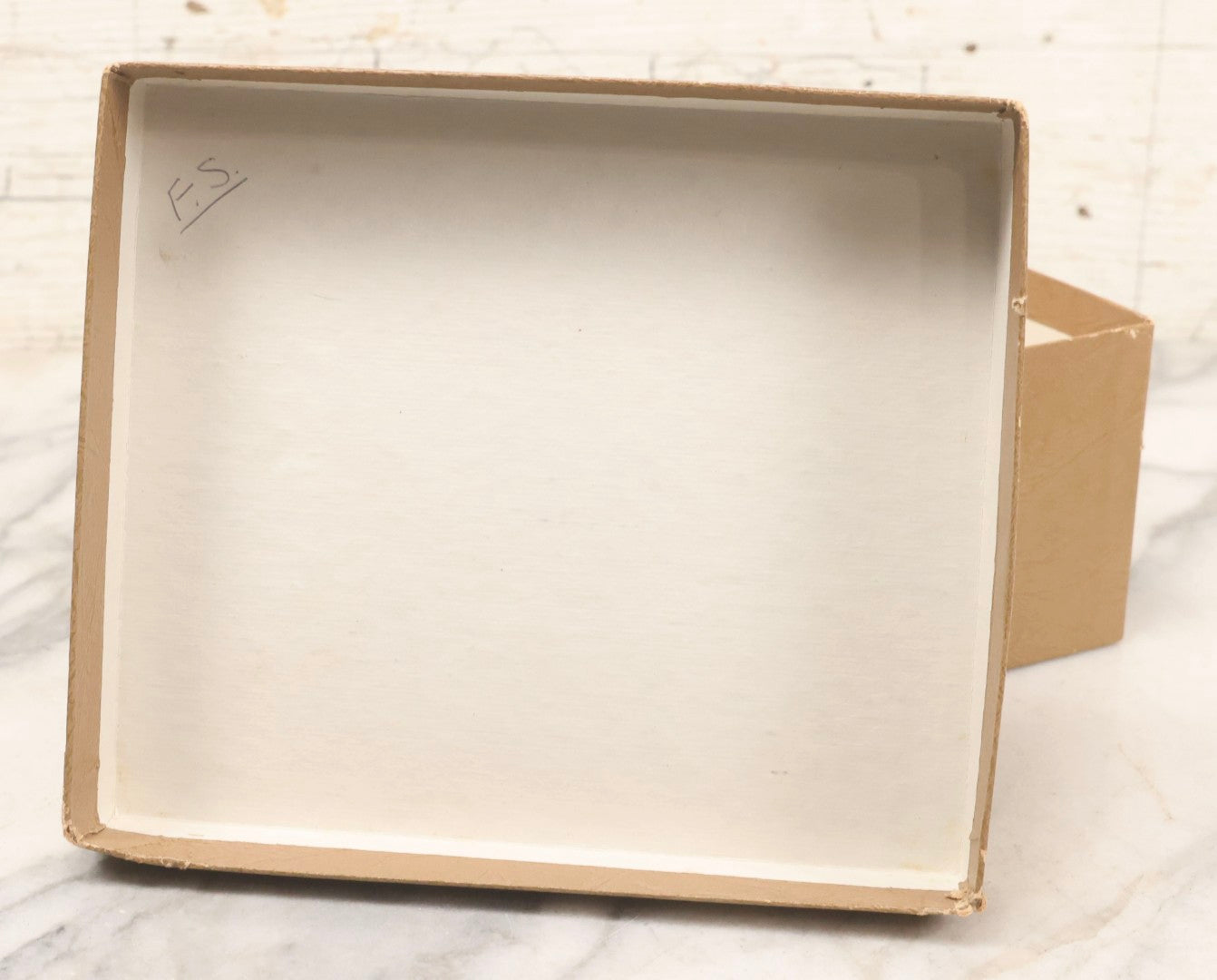 Lot 085 - Vintage Beige Gucci Product Box With Metallic Gold Lettering And Original Gucci Tissue Paper, New York