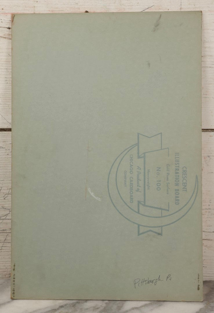 Lot 086 - Grouping Of Three Vintage Hand-Painted Fashion Design Studies By Betty Kinder, Pittsburgh, Pennsylvania, Circa 1950s