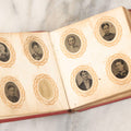 Lot 096 - Antique Gem Tintype Photo Album With 74 Gem-Sized Tintype Photographs, "Cambridge Album" Produced By Remick & Rice, 1867