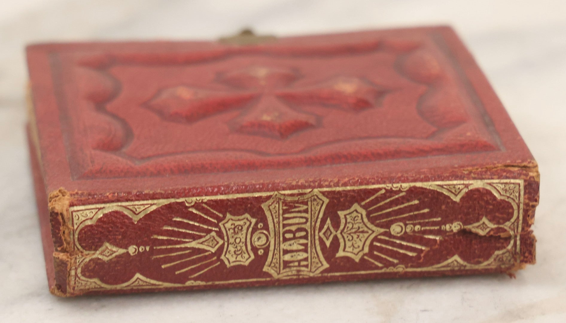 Lot 096 - Antique Gem Tintype Photo Album With 74 Gem-Sized Tintype Photographs, "Cambridge Album" Produced By Remick & Rice, 1867