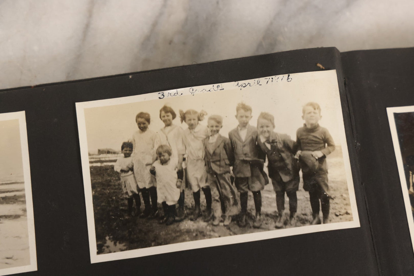 Lot 097 - Antique Snapshot Photograph Album With 225+ Photos Of Rural Life In Kansas, Including Adventuring Teenage Girls, Croft Schoolchildren, Wwi Soldiers, And Burning Of Croft Depot, Circa 1910–1920