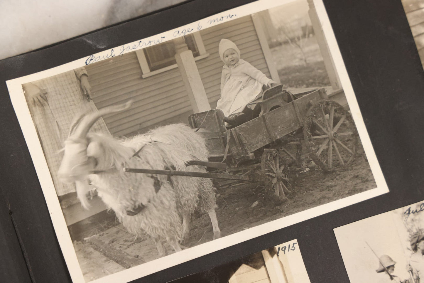 Lot 097 - Antique Snapshot Photograph Album With 225+ Photos Of Rural Life In Kansas, Including Adventuring Teenage Girls, Croft Schoolchildren, Wwi Soldiers, And Burning Of Croft Depot, Circa 1910–1920
