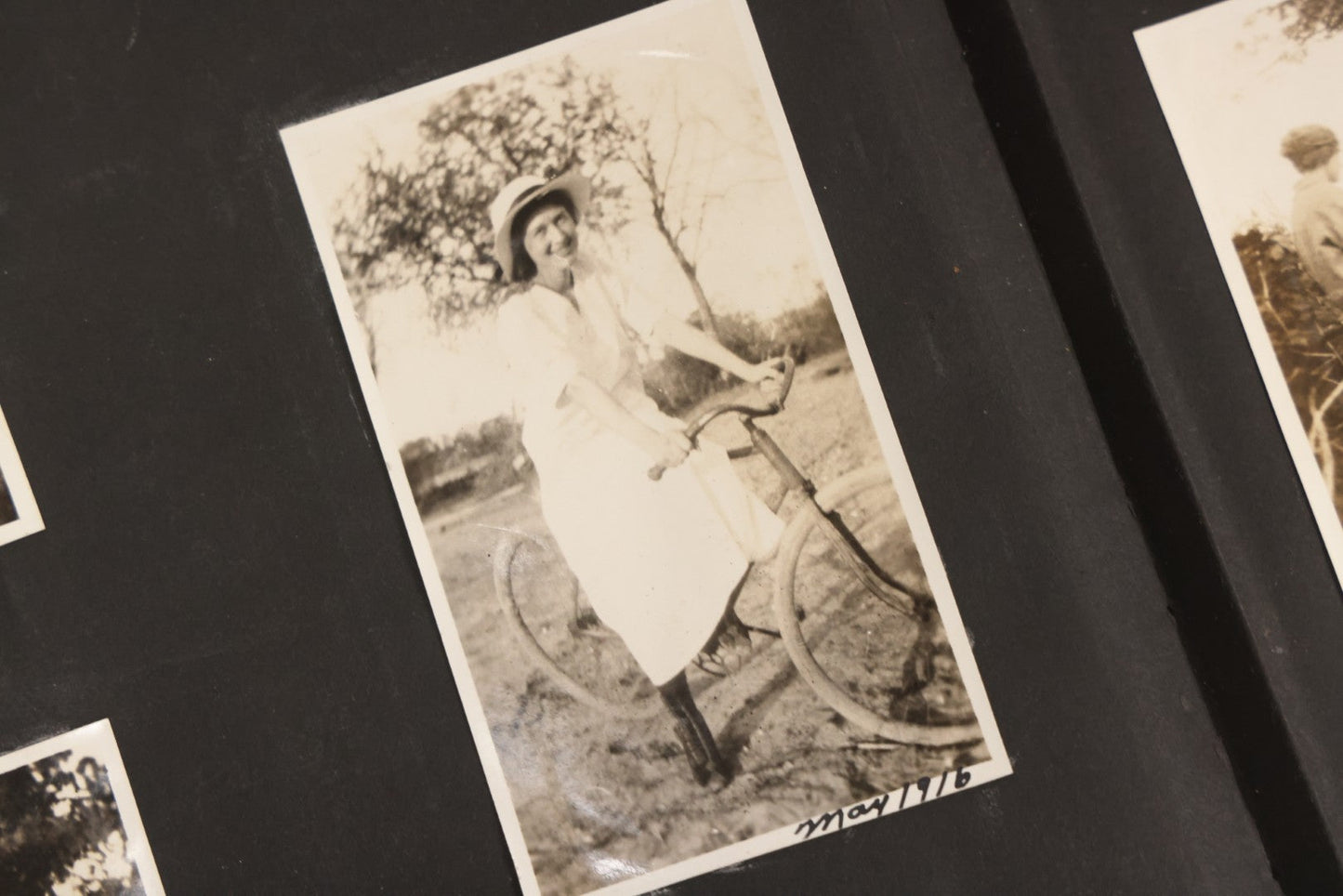 Lot 097 - Antique Snapshot Photograph Album With 225+ Photos Of Rural Life In Kansas, Including Adventuring Teenage Girls, Croft Schoolchildren, Wwi Soldiers, And Burning Of Croft Depot, Circa 1910–1920