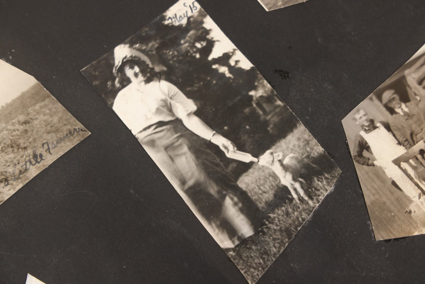 Lot 097 - Antique Snapshot Photograph Album With 225+ Photos Of Rural Life In Kansas, Including Adventuring Teenage Girls, Croft Schoolchildren, Wwi Soldiers, And Burning Of Croft Depot, Circa 1910–1920