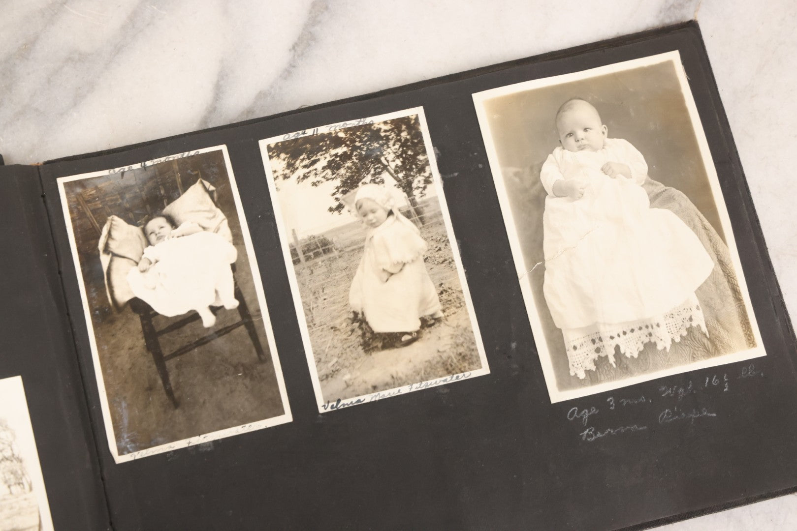 Lot 097 - Antique Snapshot Photograph Album With 225+ Photos Of Rural Life In Kansas, Including Adventuring Teenage Girls, Croft Schoolchildren, Wwi Soldiers, And Burning Of Croft Depot, Circa 1910–1920