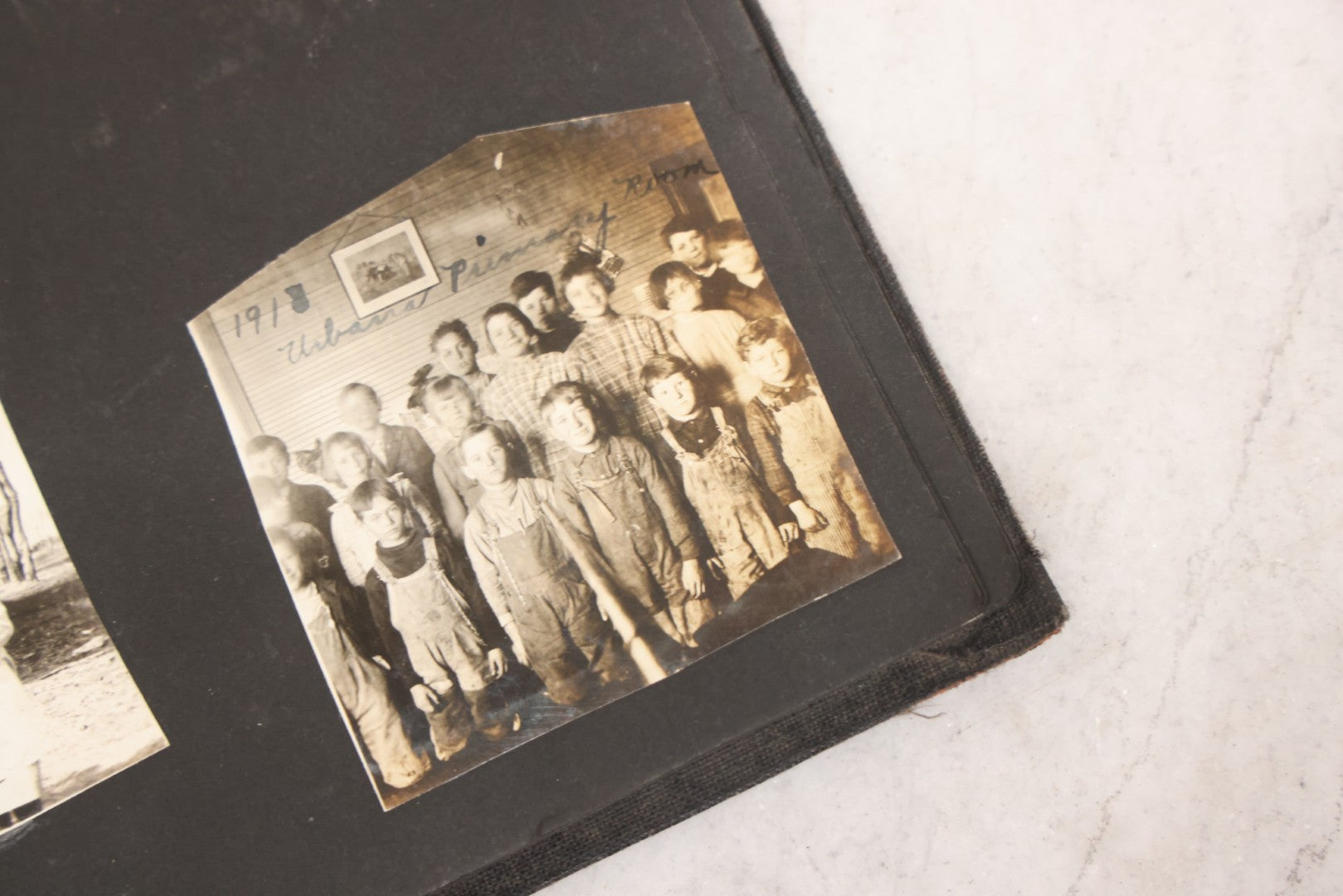Lot 097 - Antique Snapshot Photograph Album With 225+ Photos Of Rural Life In Kansas, Including Adventuring Teenage Girls, Croft Schoolchildren, Wwi Soldiers, And Burning Of Croft Depot, Circa 1910–1920