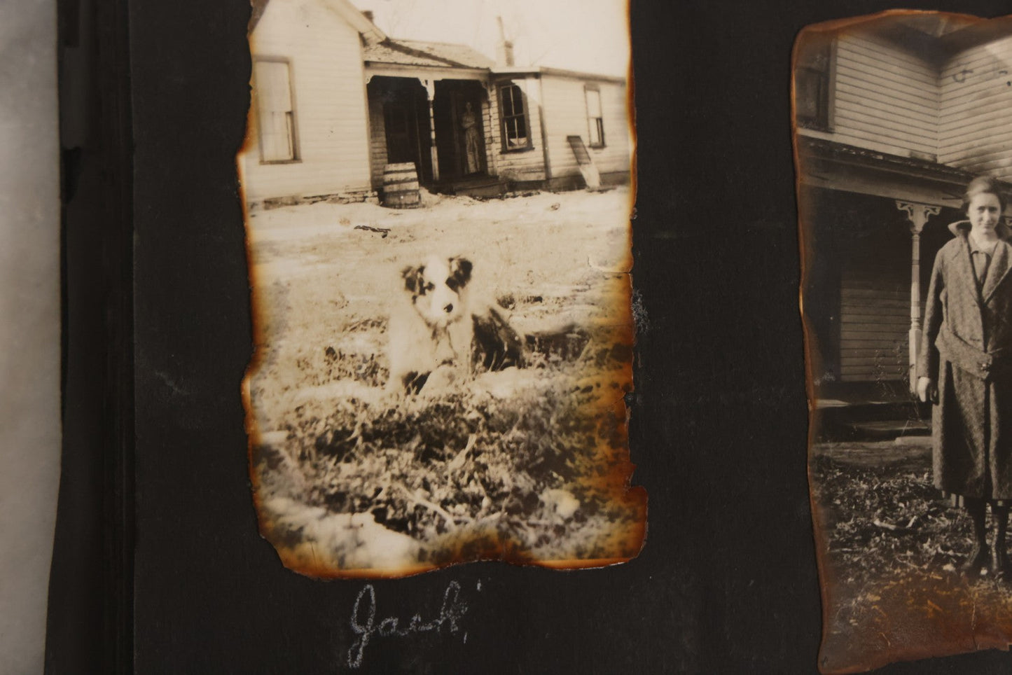 Lot 097 - Antique Snapshot Photograph Album With 225+ Photos Of Rural Life In Kansas, Including Adventuring Teenage Girls, Croft Schoolchildren, Wwi Soldiers, And Burning Of Croft Depot, Circa 1910–1920