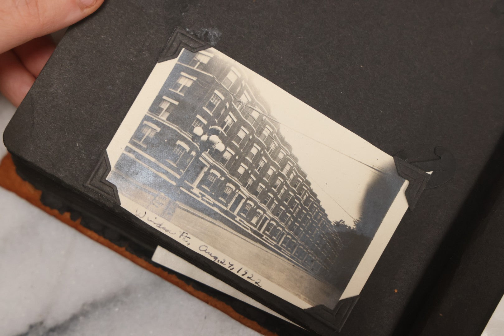 Lot 098 - Antique Snapshot Photograph Album With Leather Souvenir Cover From St. Petersburg, Florida, Containing 75+ Family Photos From New Hampshire And Vermont, Including World War One Soldier, Circa 1920s–1930s